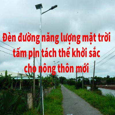 Đèn đường dùng năng lượng của mặt trời tấm pin tách thể - khởi sắc cho nông thôn mới