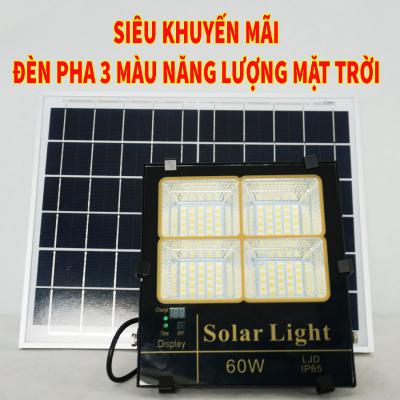 Siêu khuyến mãi đèn pha 3 màu năng lượng mặt trời