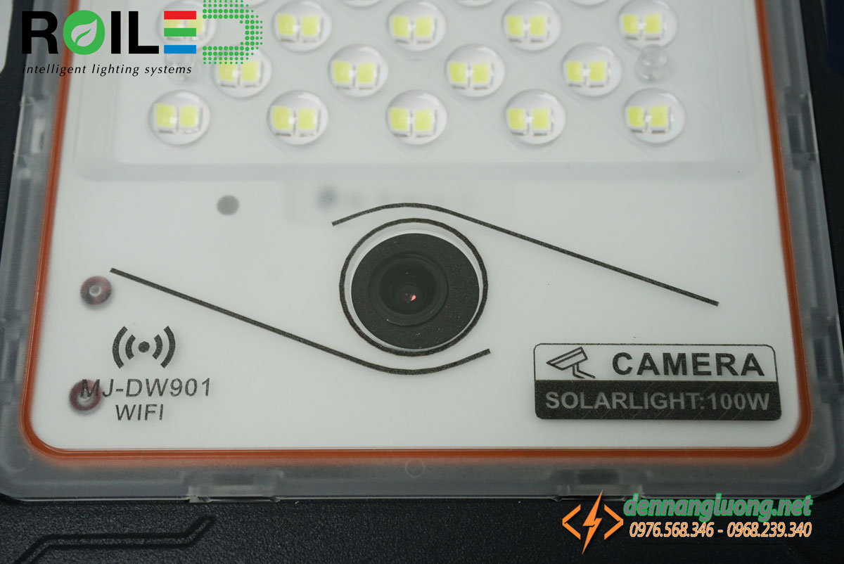 Đèn pha năng lượng mặt trời 100W kết hợp Camera cao cấp - CMR100W