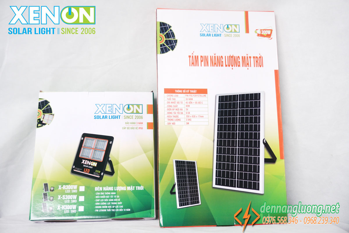 Đèn pha năng lượng mặt trời 300W chính hãng Xenon C300W