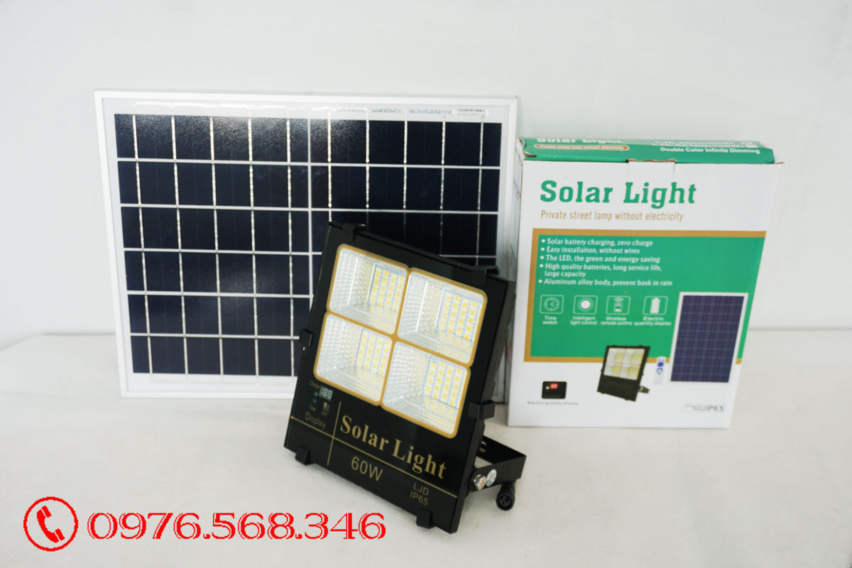 Đèn pha 3 màu năng lượng mặt trời Roiled BM-60W