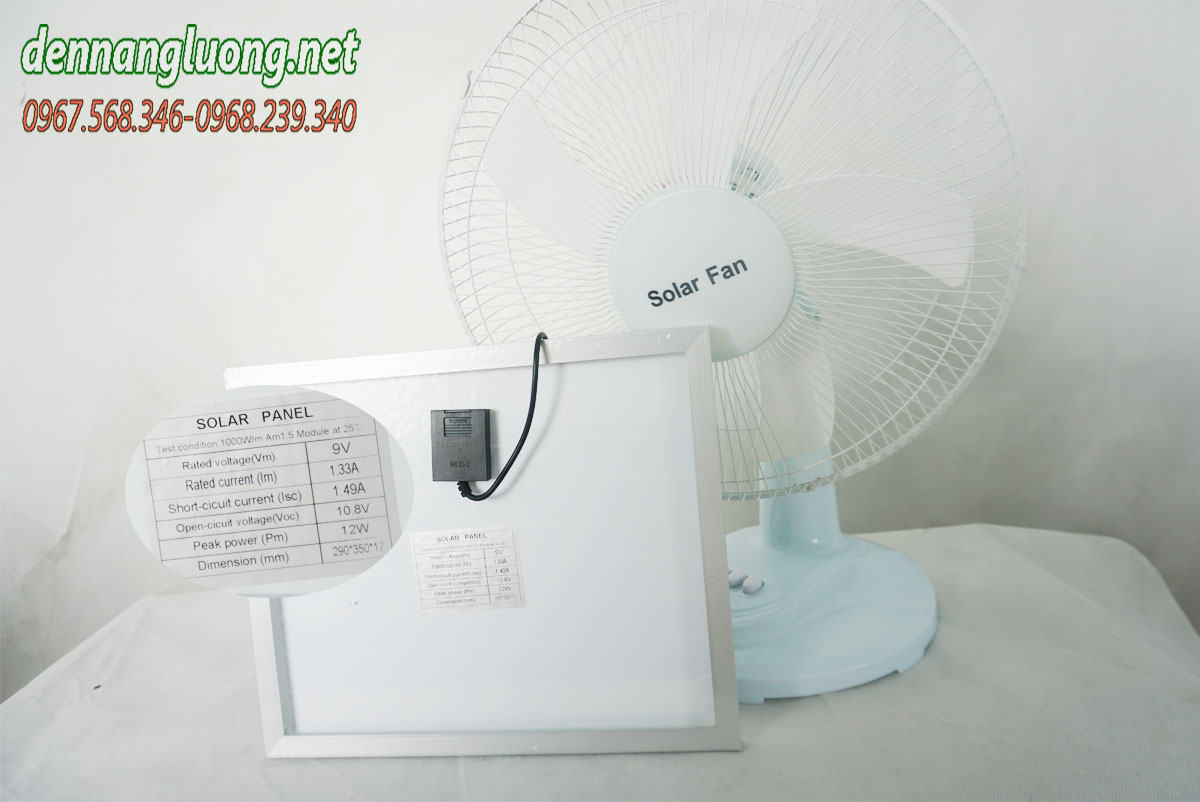 Quạt điện năng lượng mặt trời cao cấp XN 15W/138