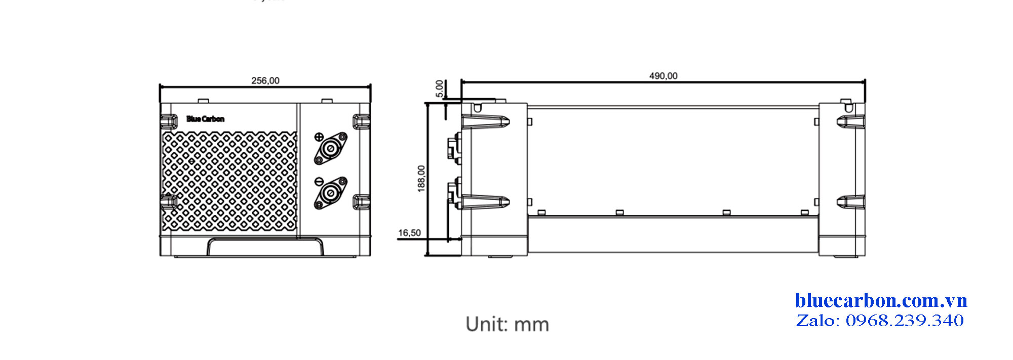 kích thước UU 12V 15-Ah