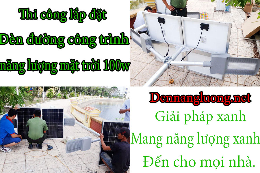 Đèn đường công trình cao cấp năng lượng mặt trời 100w