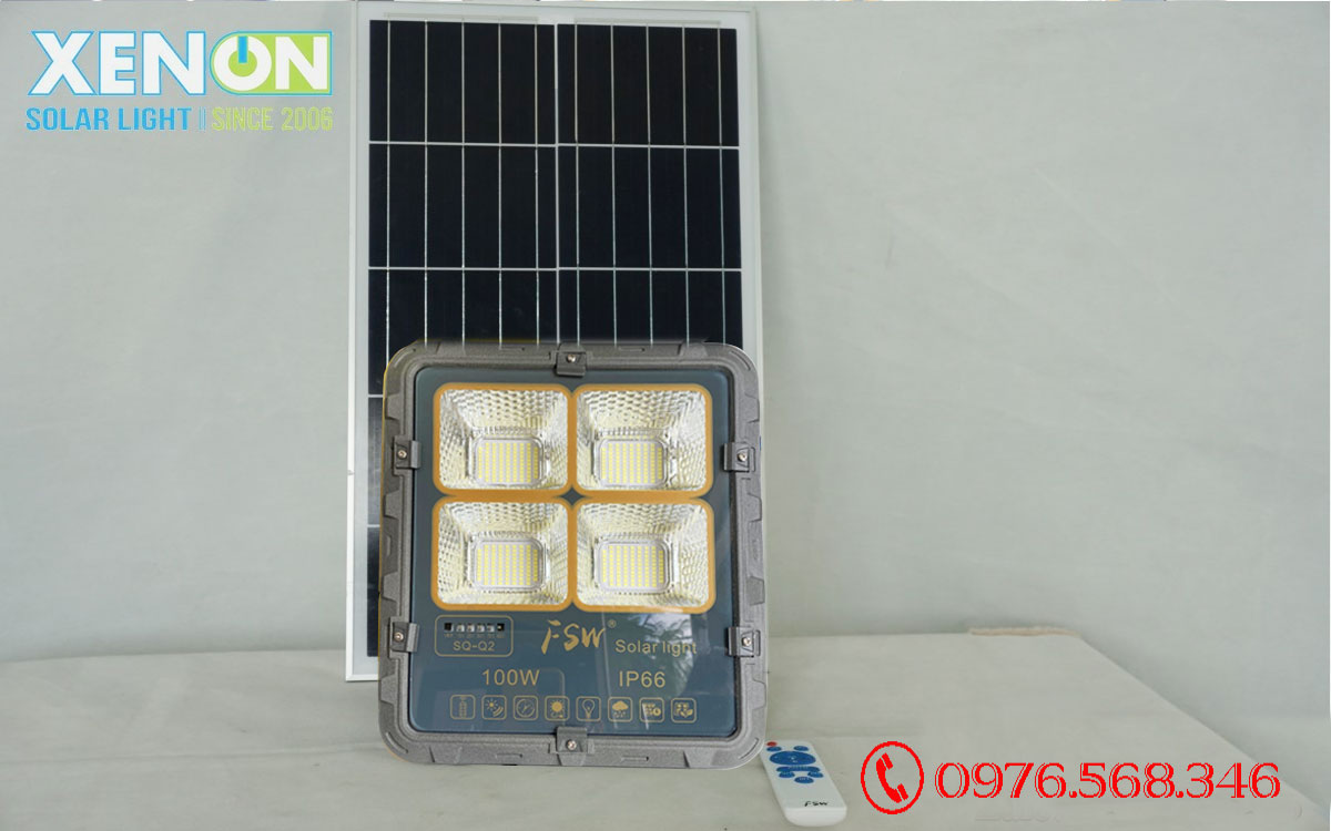 Đèn Pha Năng Lượng FSW P100W giá rẻ xài tấm pin rời