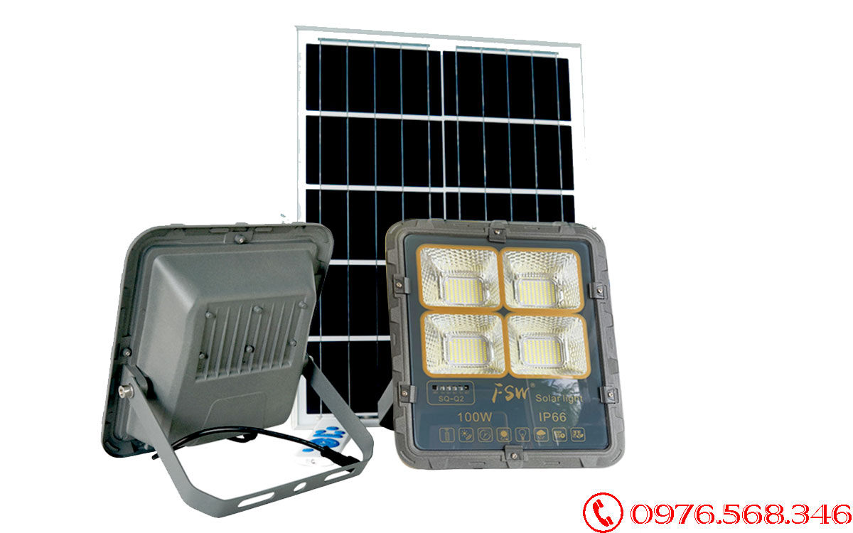 Đèn Pha Năng Lượng FSW P100W giá rẻ xài tấm pin rời
