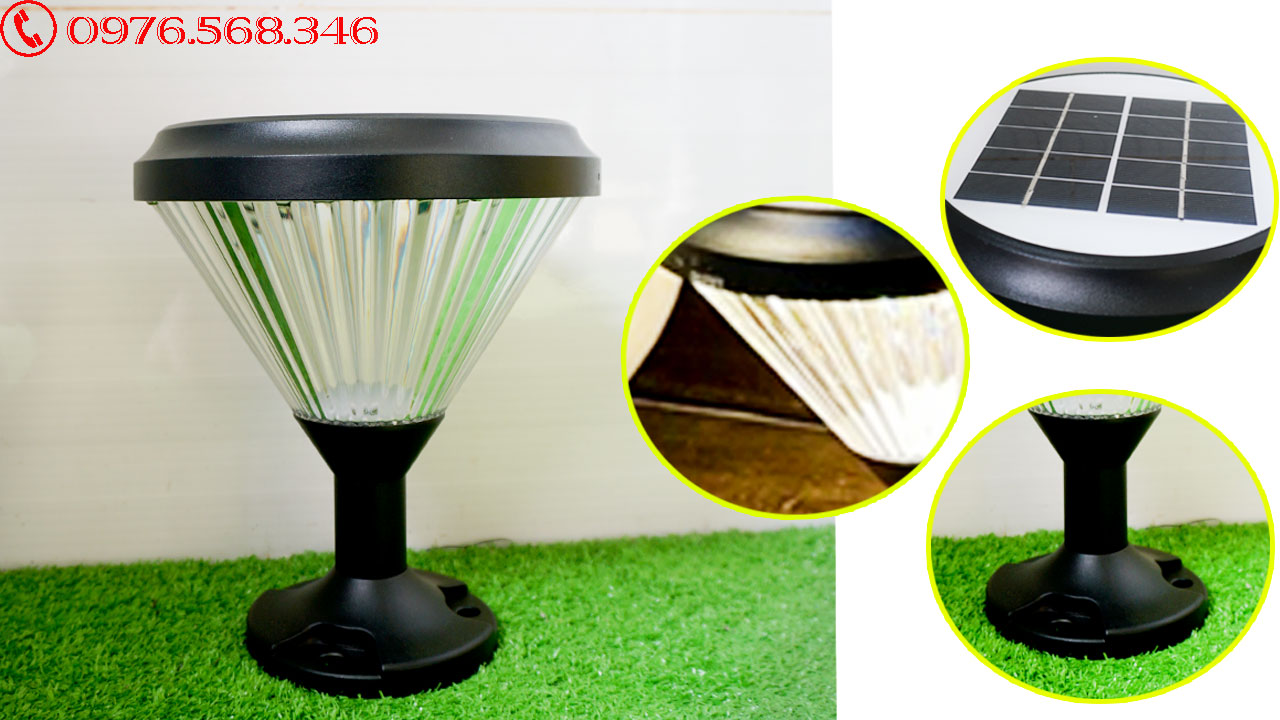 Đèn sân vườn, cổng rào năng lượng mặt trời cao cấp SV-001G