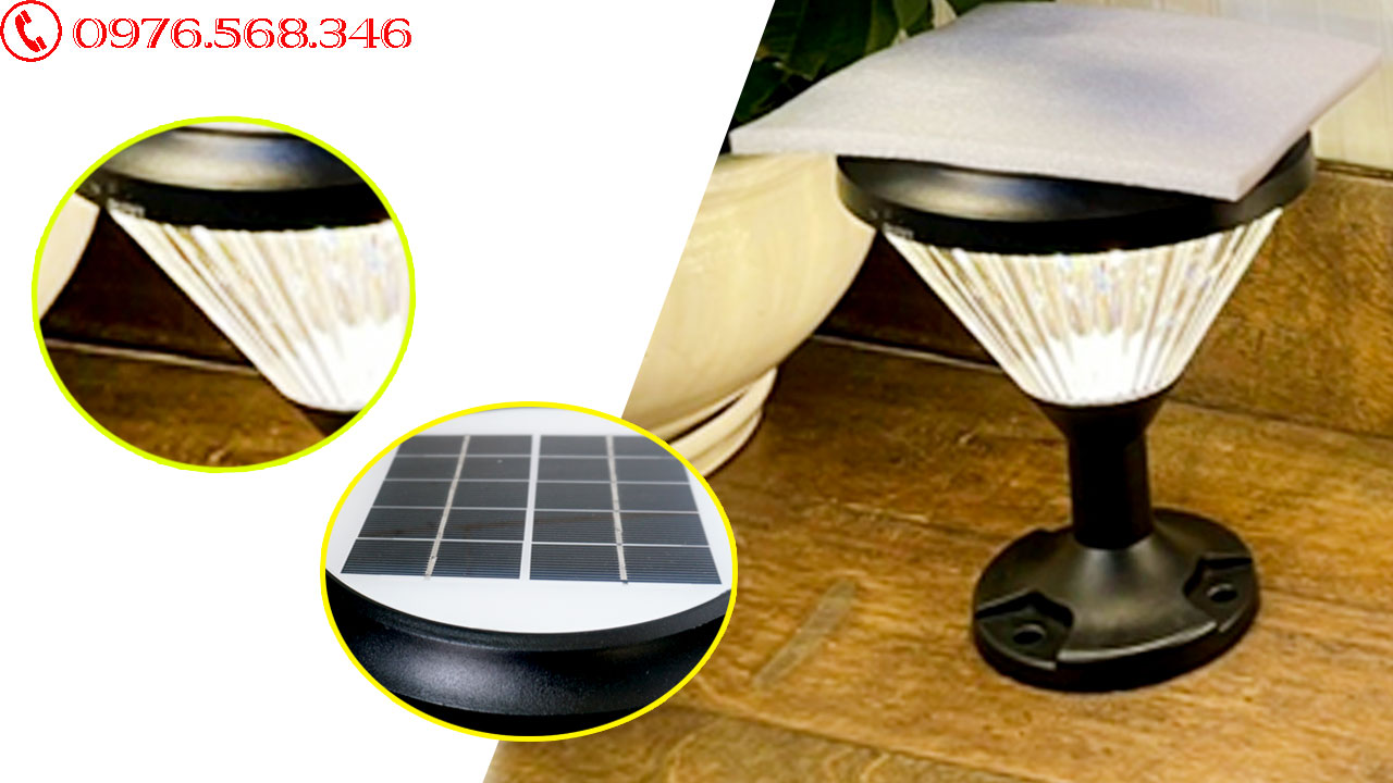 Đèn sân vườn, cổng rào năng lượng mặt trời cao cấp SV-001G