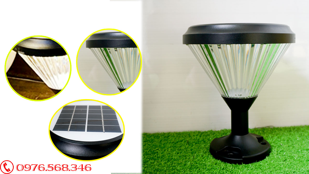 Đèn sân vườn, cổng rào năng lượng mặt trời cao cấp SV-001G