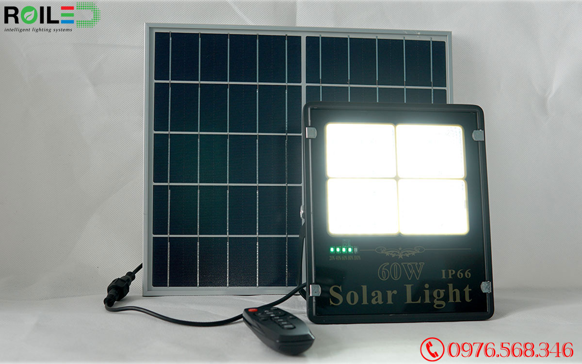 Đèn Pha Năng Lượng Mặt Trời Siêu Sáng 60W Roiled - RP4-60W