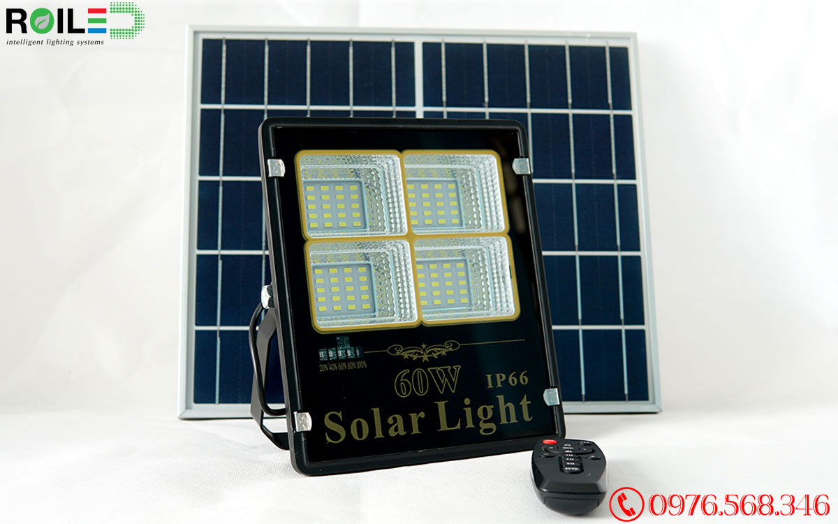 Đèn Pha Năng Lượng Mặt Trời Siêu Sáng 60W Roiled - RP4-60W