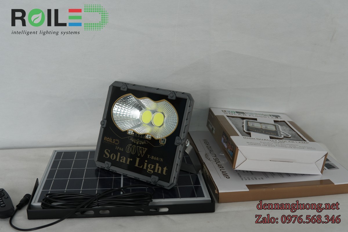Đèn pha năng lượng mặt trời giá rẻ 60W Roiled - PC60W