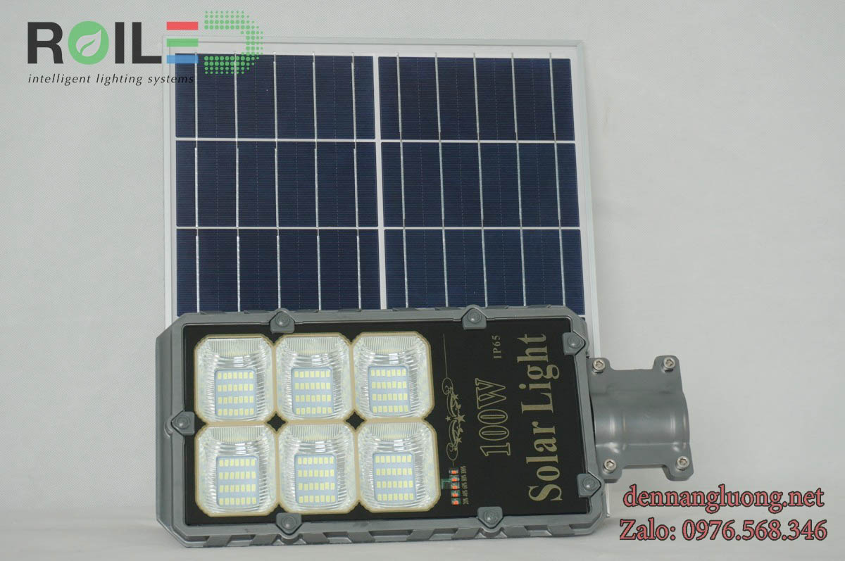 Đèn đường năng lượng mặt trời cao cấp 100W Roiled - RB100W
