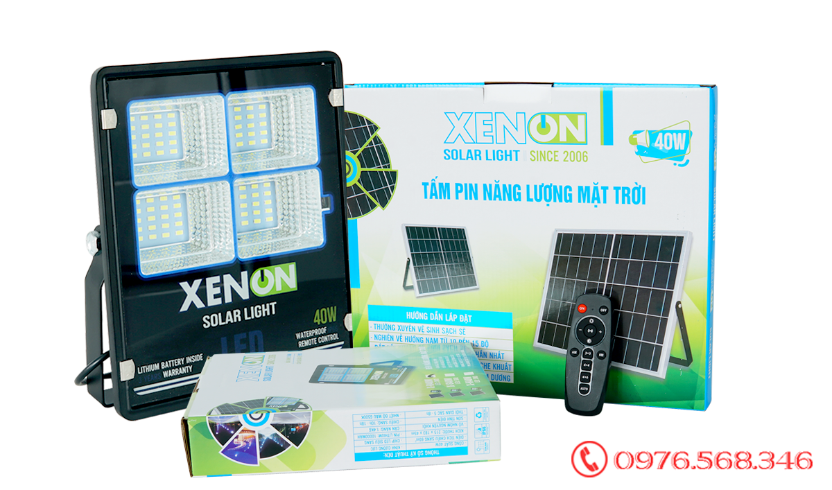 Đèn pha Xenon X40W cao cấp năng lượng mặt trời