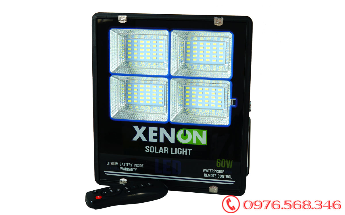 Đèn pha Xenon X60W| cao cấp| năng lượng mặt trời